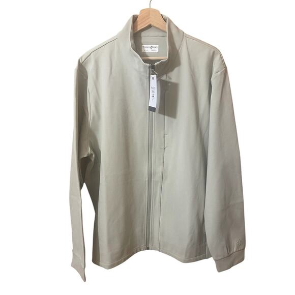 Original Penguin Neutral Beige Sport Lightweight Full Zip Jacket Size Large NWT‎ - Picture 1 of 11